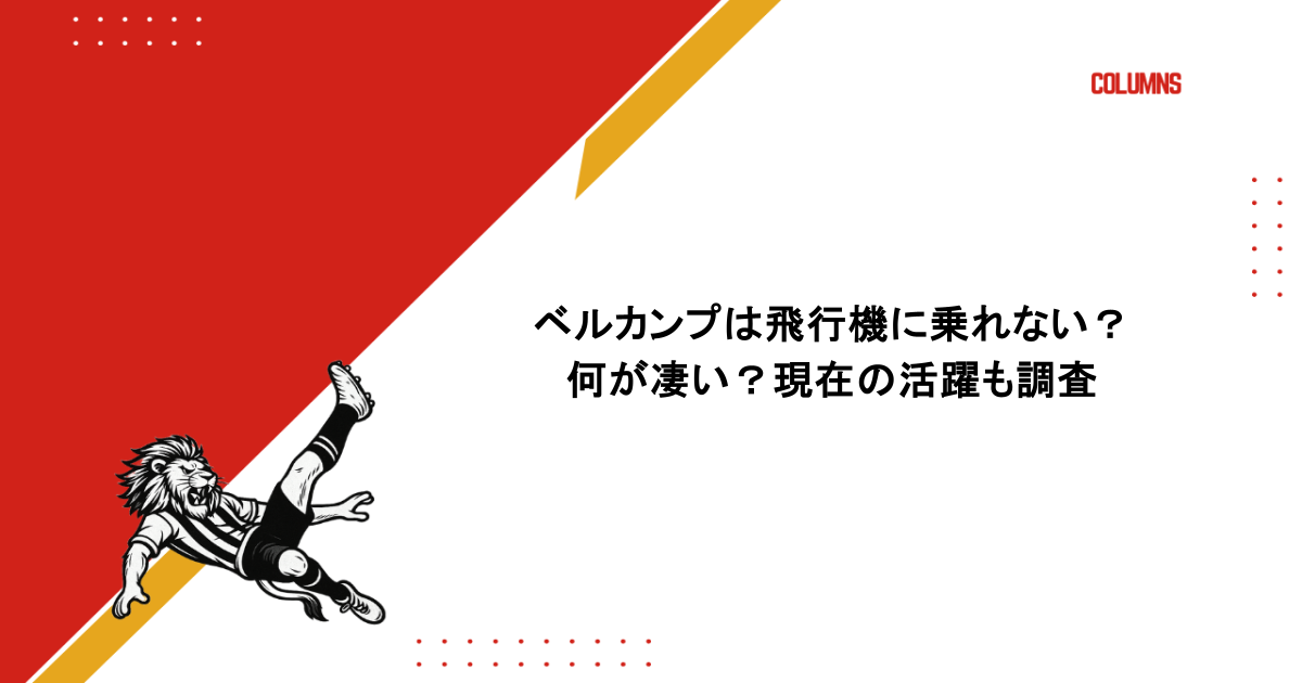ベルカンプは飛行機に乗れない？何が凄い？現在の活躍も調査